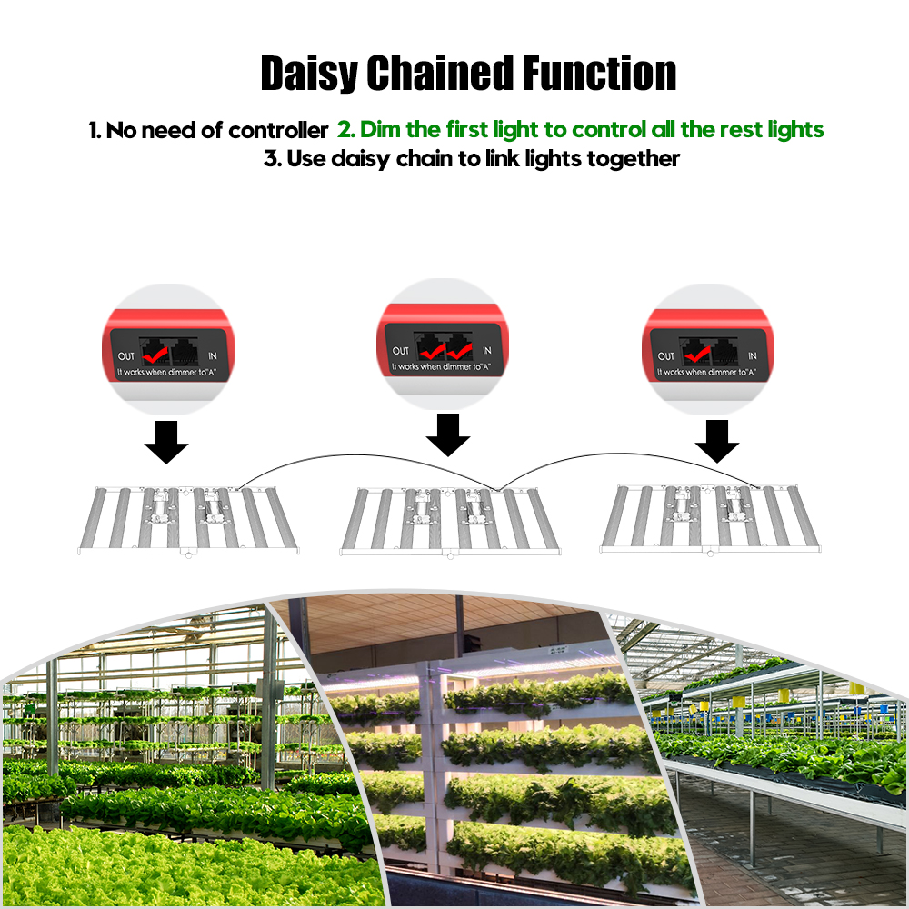 800 W plante intérieure pousse légèrement pliable spectre complet