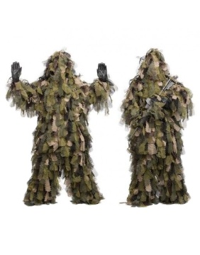 3D Ghillie Suit Oak Leaf 3PC Woodland