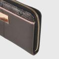 Kvinnors långa plånbok med blixtlås