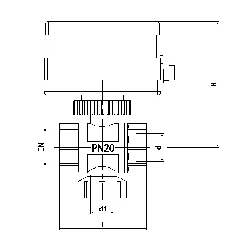 3-Way Brass Motorized Ball Valve 1/2''-1''inch with Ce Certificate