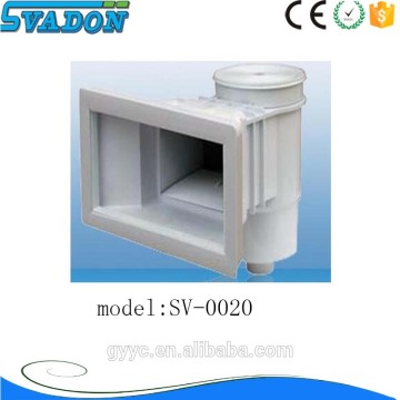 Guangzhou factory supply swimming pool PVC wall skimmer/spa skimmer/leak skimmer