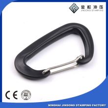 2016 China Bulk Aluminum D shaped carabiner d karabiner hook silver carabiner
