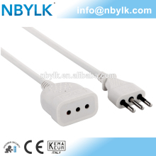 Italian Extension cord 3PIN 10A with baby safe CE, Kema Ker Italy