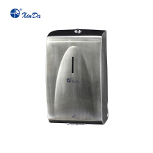 Large capacity soap dispenser with brushed shell