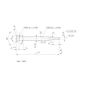 HWS Material Punches Stepped cu Cap Conic