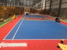 Outdoor multipurpose sports court tiles