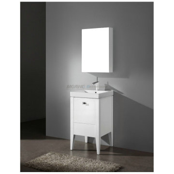 wood mirrored bathroom cabinet