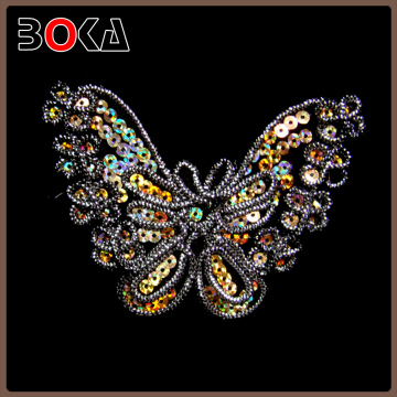 laser sequin butterfly applique butterfly shape sequins applique