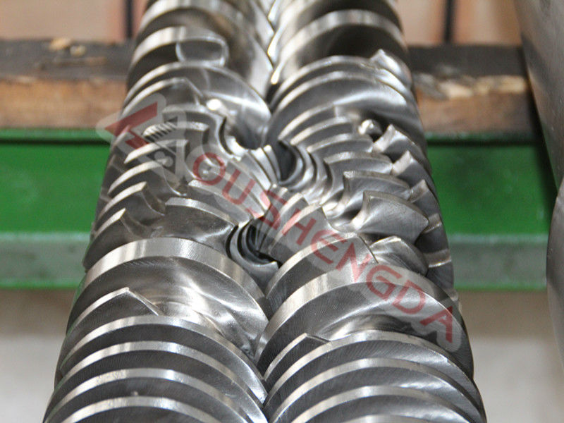 80/156 bimetallic conical twin screw barrel for irrigation pipe extrusion line