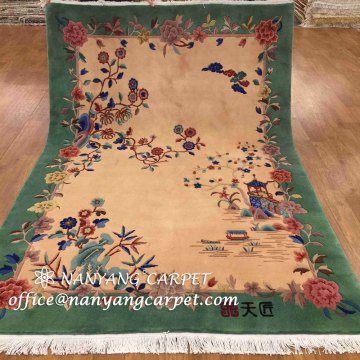 5.5'x8' Handmade Oriental Wool Silk Rug