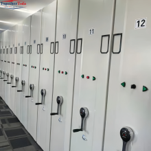 Adjustable Mobile Document Storage with Key Lock