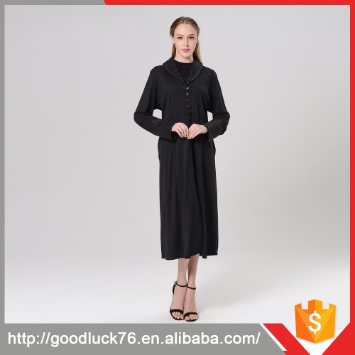 Simple But Nice Women Long Sleeve Black New Design Maxi Dresses