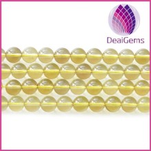 High quality lemon yellow 10mm natural citrine round beads