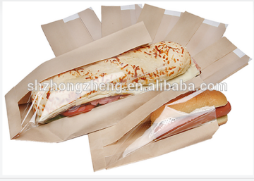 Food packaging paper kraft bags with window