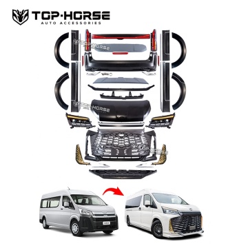 2024 Hiace Facelift Body Kit: Upgrade Bumper, Bonnet, Headlights, and Taillights