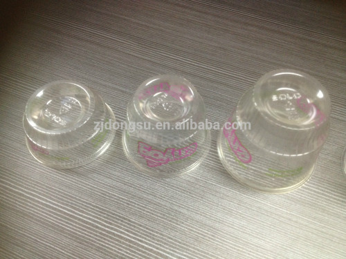 Various printable clear disposable PET sundae container with lid, ice cream cup, sundae cup with SGS/ISO certification by Dongsu