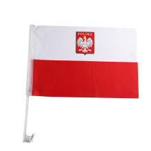 Car Window Flag - National Flag with Poles Holder, Polyester Print Banner Flag