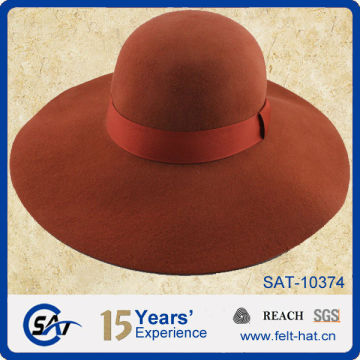 big brim pure wool felt floppy hat