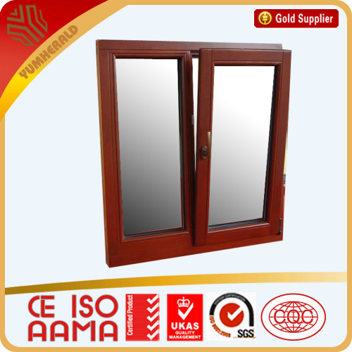 Leading factory Aluminium Tilt And Turn Window Wood Grain