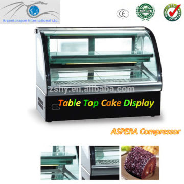 Table top refrigerated cake display showcase