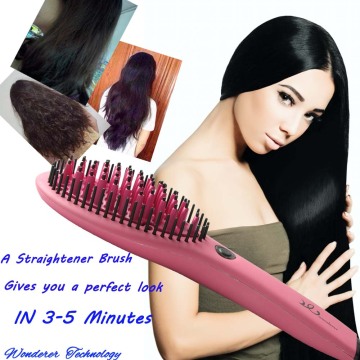 Fast Flat iron Electric Ceramic Brush