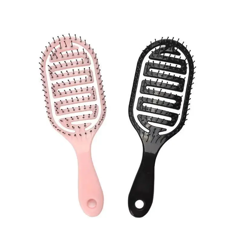 Curved Fast Dry Styling Detangling Vented Styling Hair Brush for Men & Women
