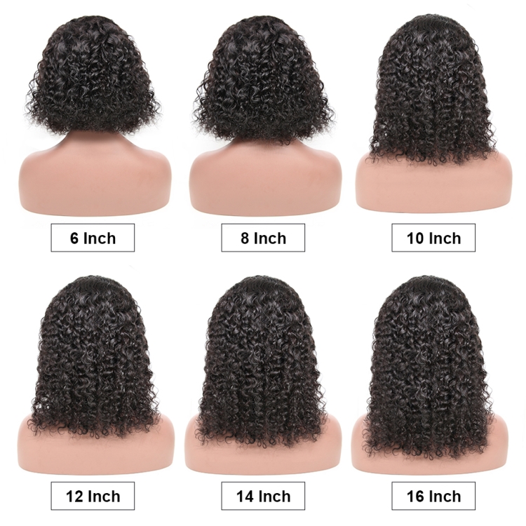 13*4 4*4 13*1 T lace curly bob wig silky Virgin Cuticle Aligned Brazilian natural Human Hair wig wholesale price for black woman