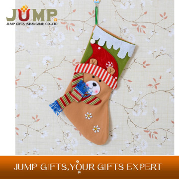 Top quality Christmas stocking,most creative christmas stocking with bear head