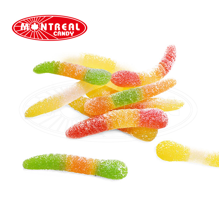 Sour candy halal gummy worms