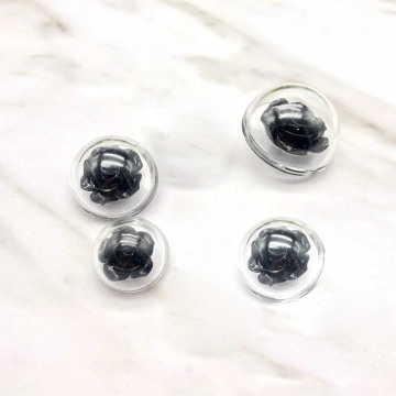 Transparent Pearl Button coat mushroom decorative button