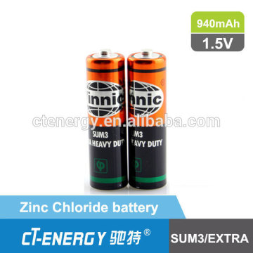 Zinc Cholride Battery AA Size 1.5V