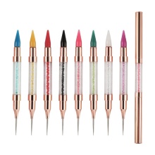 Top Selling Dual-Ended Nail Rhinestone Picker & Dotting Pen with Lids