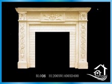 Hand carved artificial marble fireplace