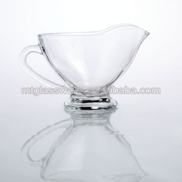 high white glass gravy boats