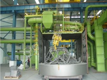 Hot Sale Turntable Derusting Sand Blaster