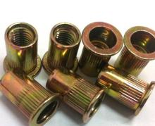 Rivet nut / flat head column pattern rivet nut / knurled nut
