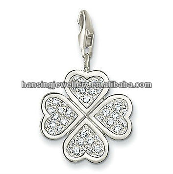 Fashion stone Four Leaf Clover Charm