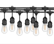 LED bistro lights cafe outdoor string lights for patio