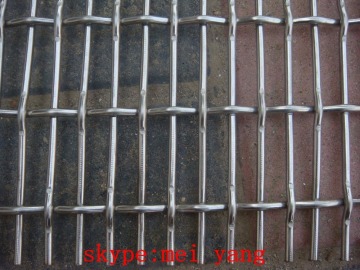 stainless steel square hole wire mesh/ss square hole crimped wiremesh for decoration