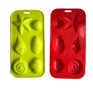 Silicone Starfish shell ice cube tray molds