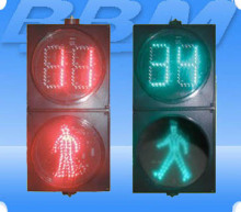 200mm LED Pedestrian Traffic Light with Countdown Timer