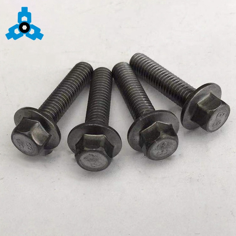 Factory Supply Bolt DIN6921 GB5787 Carbon Steel Grade 4.8 8.8 10.9 12.9 Flange Bolt OEM Stock Support