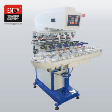 Six Colors Pneumatic Pad Printer With Conveyor