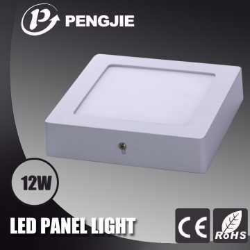 Venta caliente 12W LED superficie del panel de luz con CE (cuadrado)