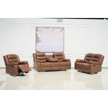 Modern sectional sofa leather recliner sofa set