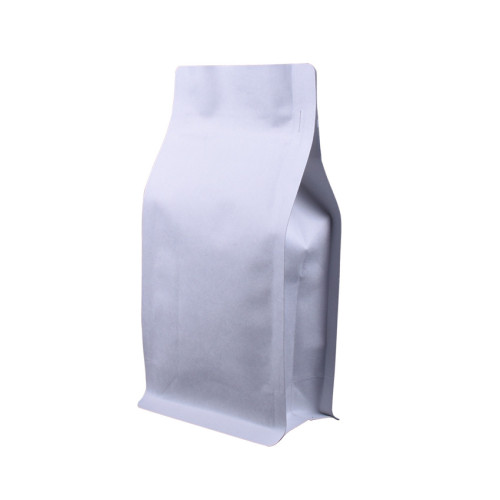 Bolsas de café de papel kraft blanco con ventana