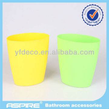 Solid color plastic waste paper bins