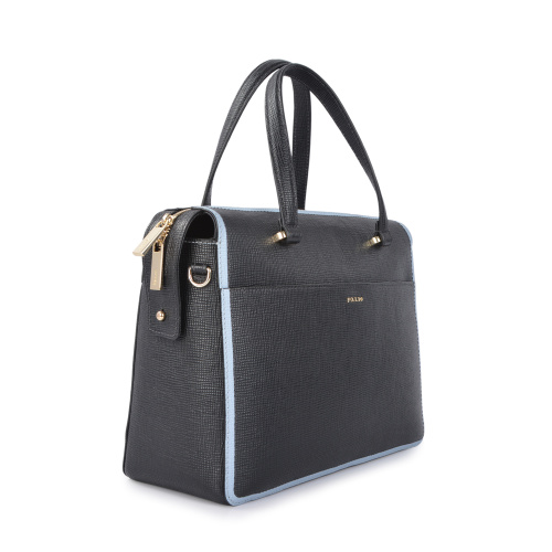 Contrast Color Women OL Genuine Briefcase Business Bag