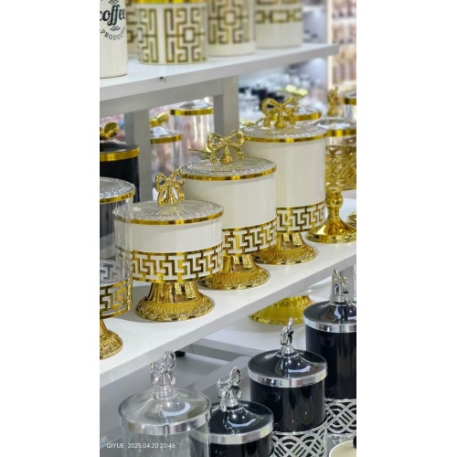 Modern Plastic Food Storage Jar Tea Coffee Table Organizer