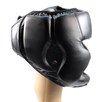 Black Head Guard Kick Boxing Protection Gear Mma Boxing Training Helmet
